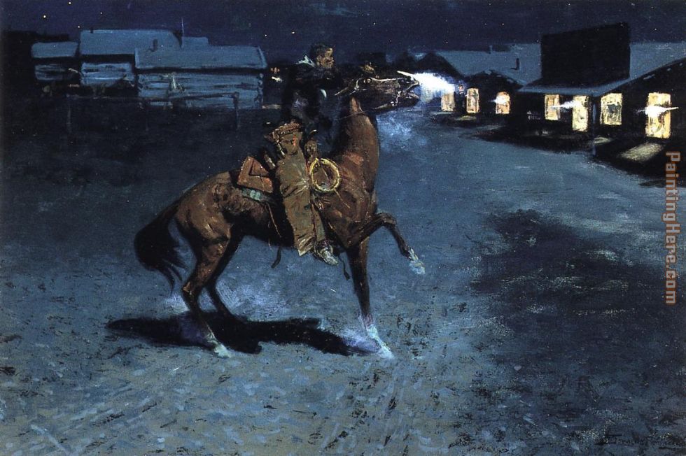 Frederic Remington An Arguement with the Town Marshall